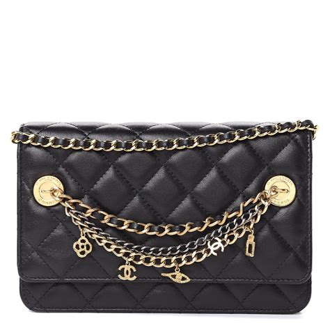 chanel quilted lambskin wallet on chain|authentic chanel lambskin wallet.